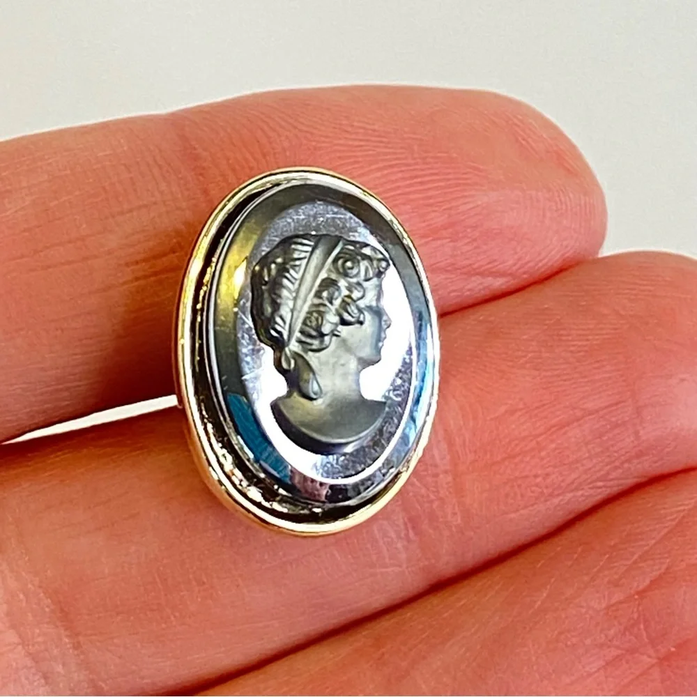Vintage hematite cameo